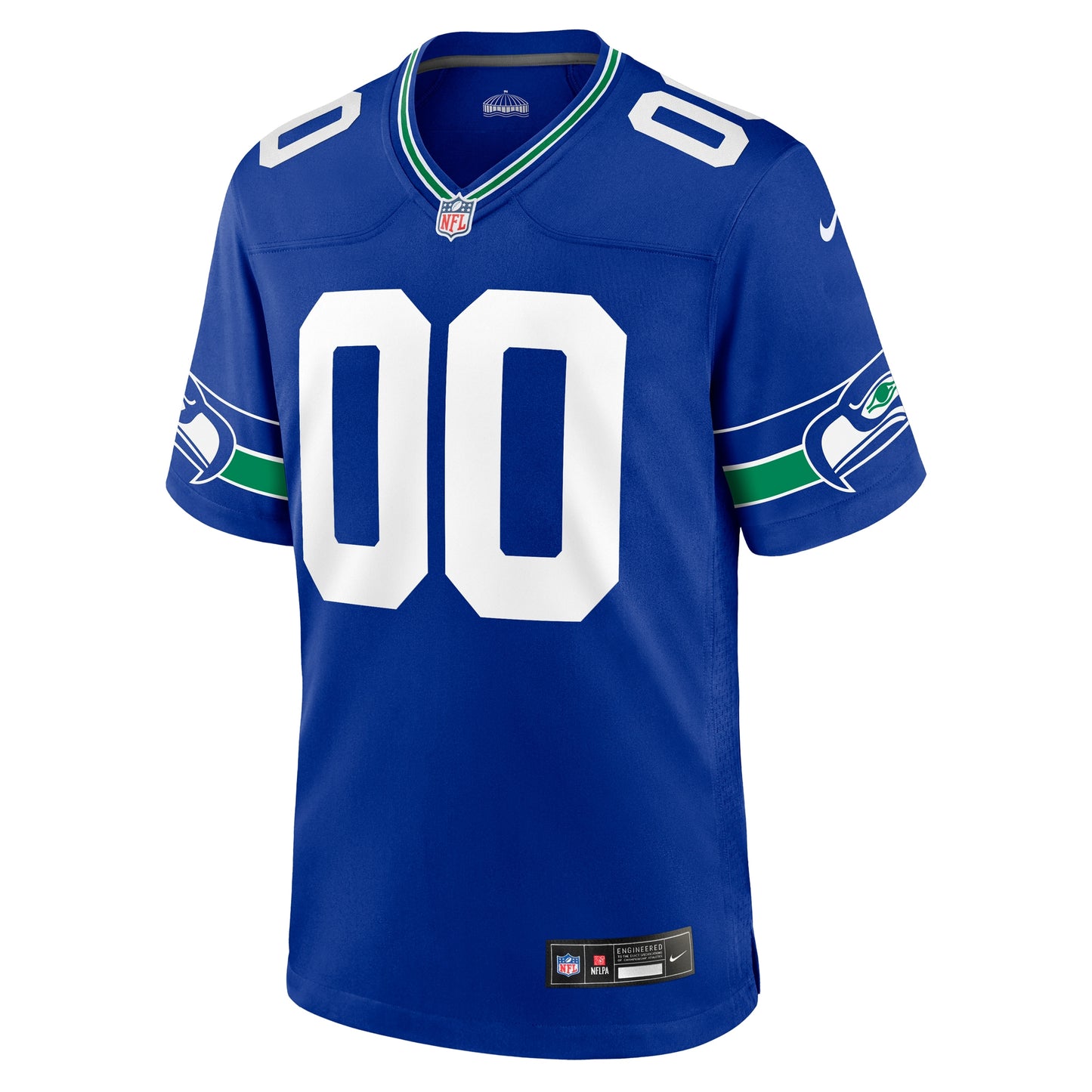 Seattle Seahawks Royal Throwback Custom Jersey JS2973