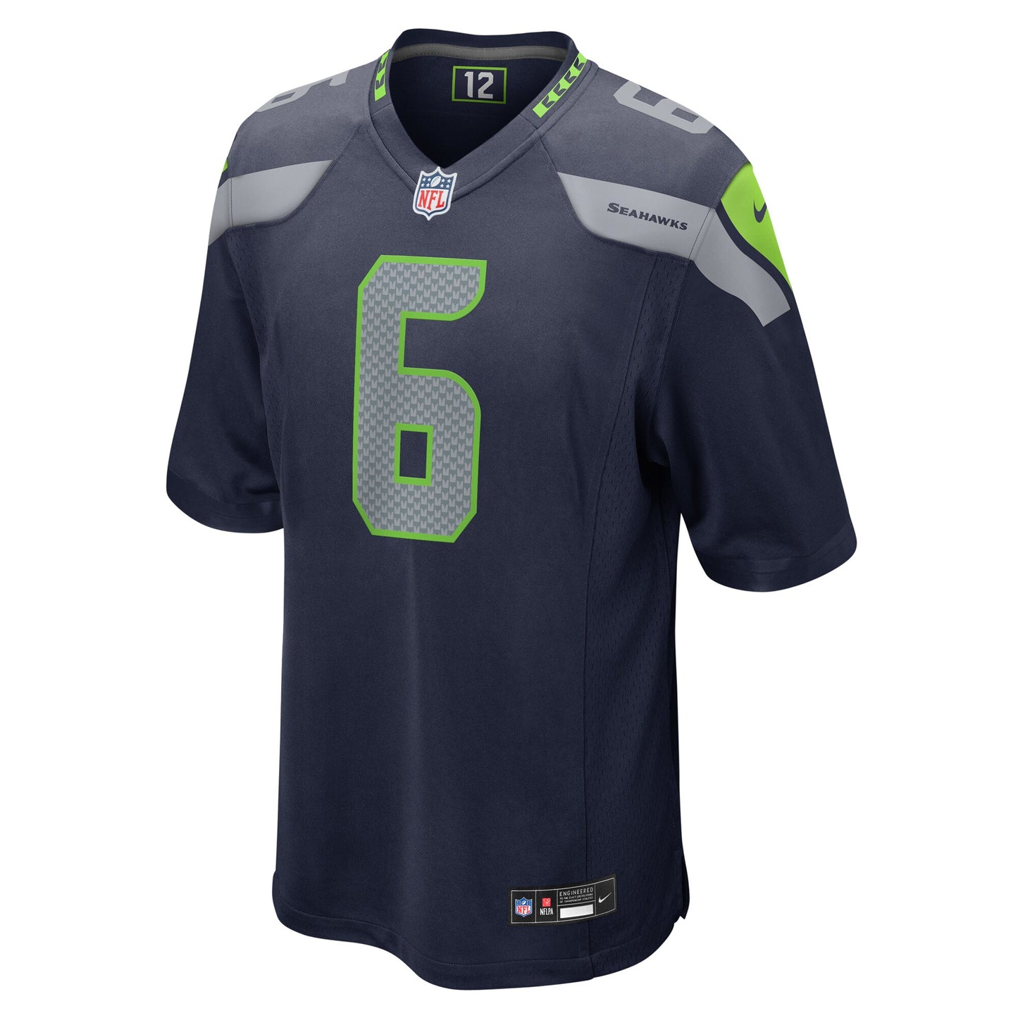 Seattle Seahawks Sam Howell College Navy Game Jersey JS9449