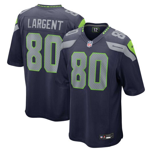 Seattle Seahawks Steve Largent College Navy Retired Player Game Jersey JS4409