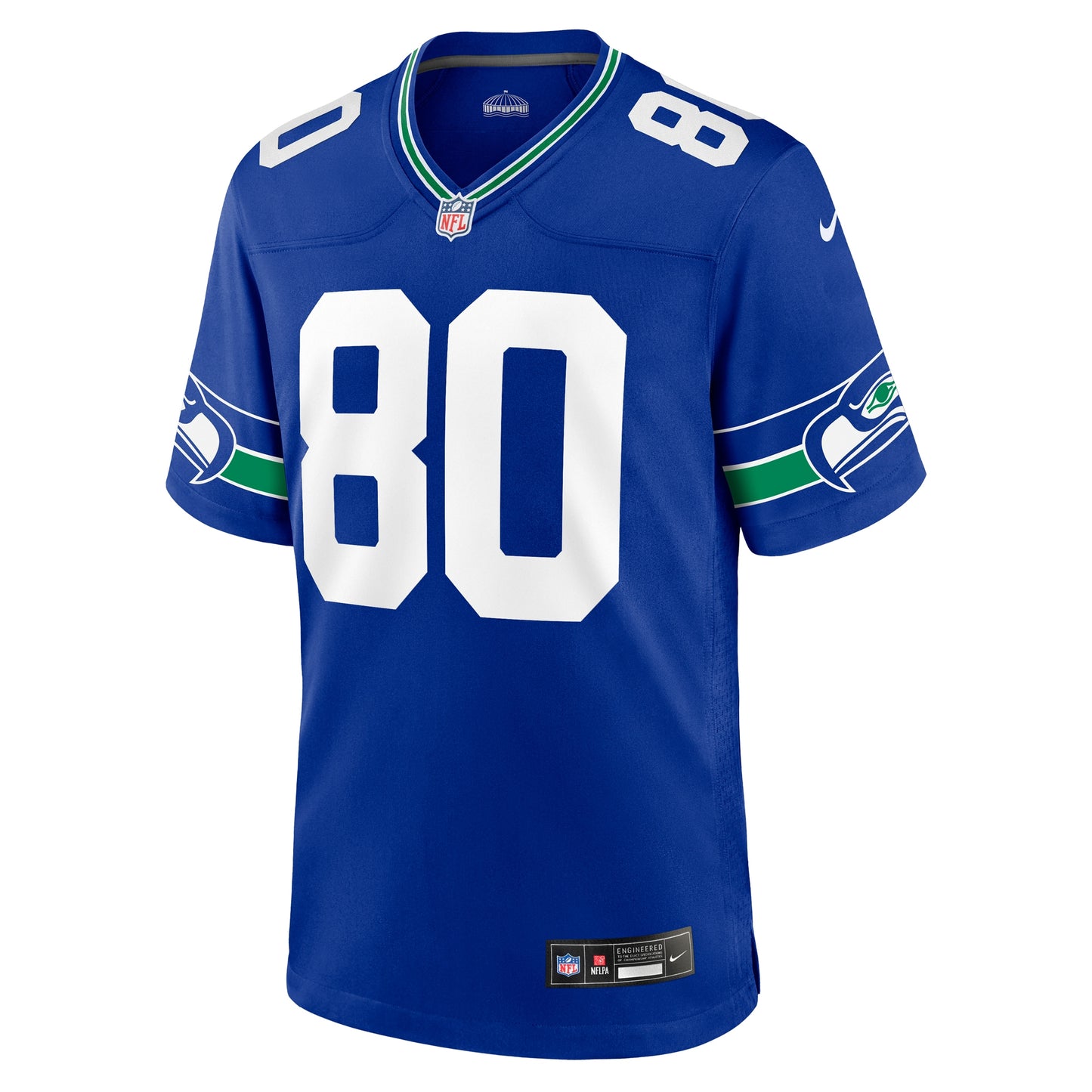 Seattle Seahawks Steve Largent Royal Throwback Retired Player Game Jersey JS9117