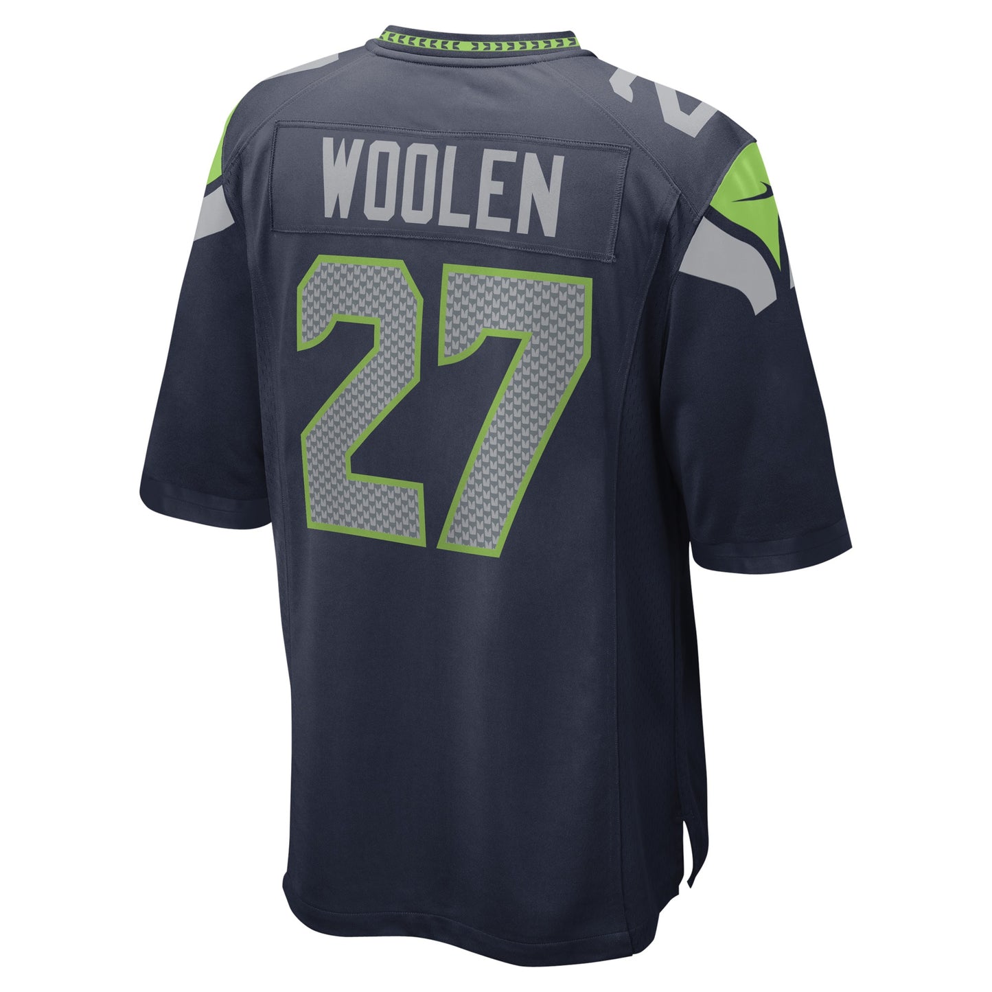Seattle Seahawks Tariq Woolen College Navy Game Player Jersey JS9180
