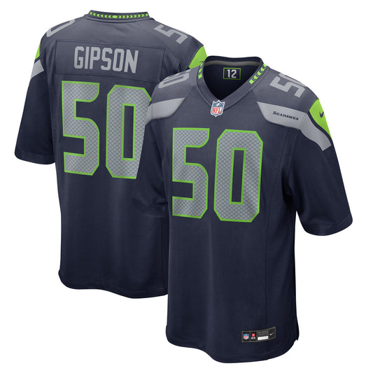 Seattle Seahawks Trevis Gipson College Navy Game Jersey JS5379