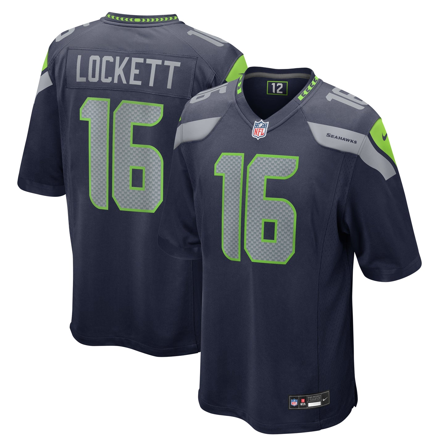 Seattle Seahawks Tyler Lockett College Navy Game Jersey JS2650