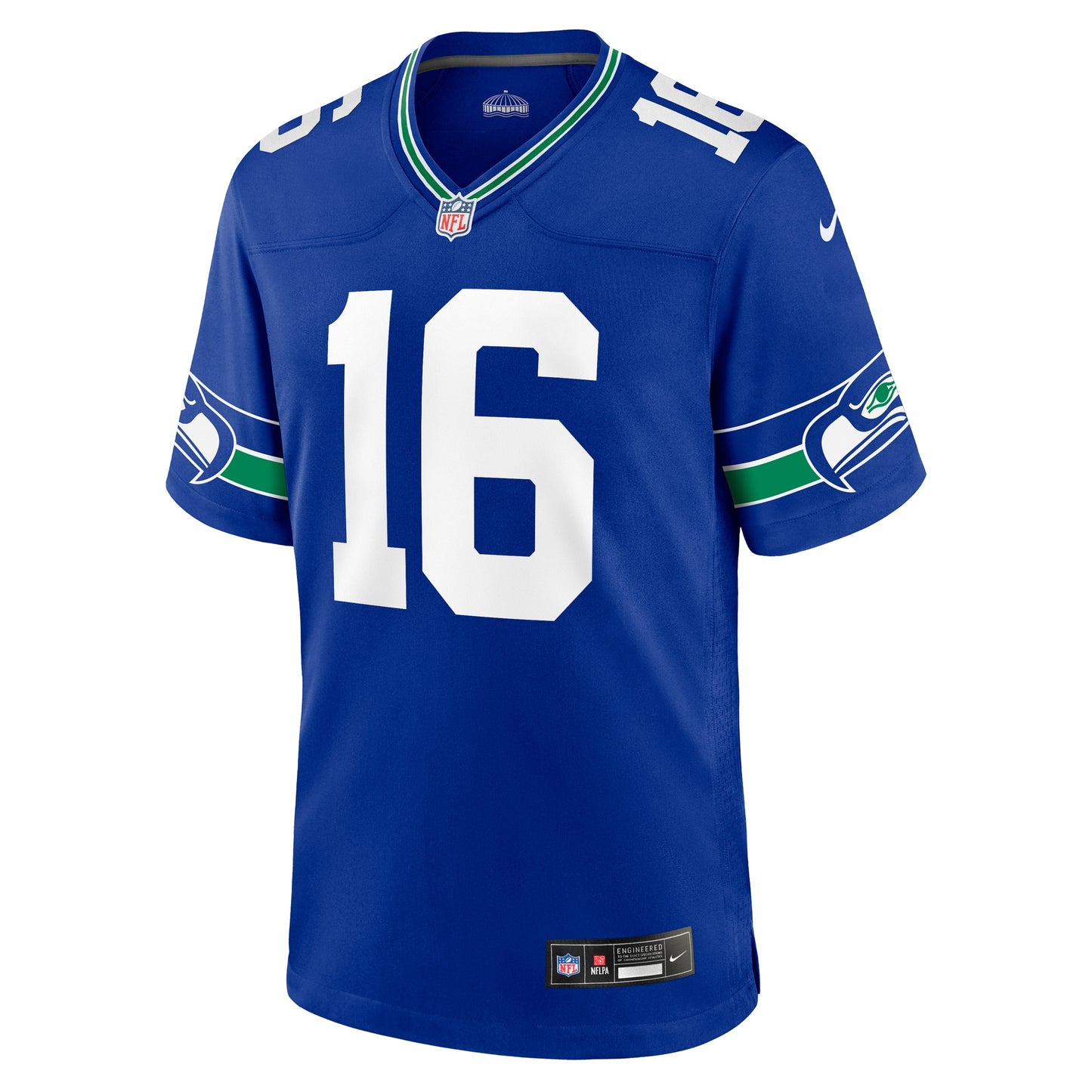 Seattle Seahawks Tyler Lockett Royal Throwback Player Game Jersey JS2696