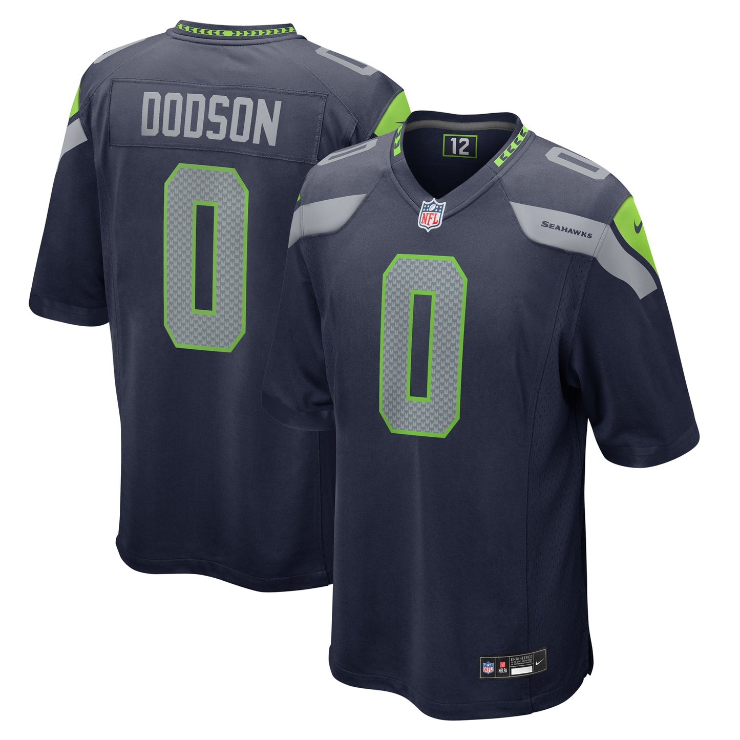 Seattle Seahawks Tyrel Dodson College Navy Game Jersey JS2687