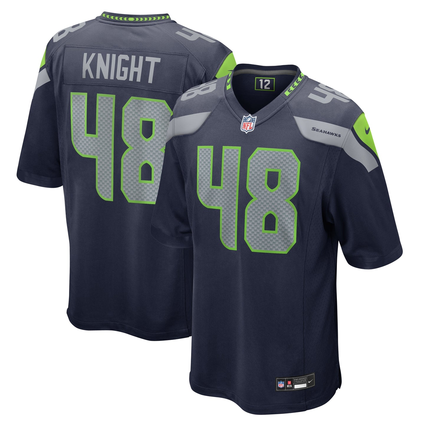 Seattle Seahawks Tyrice Knight College Navy Game Jersey JS7497
