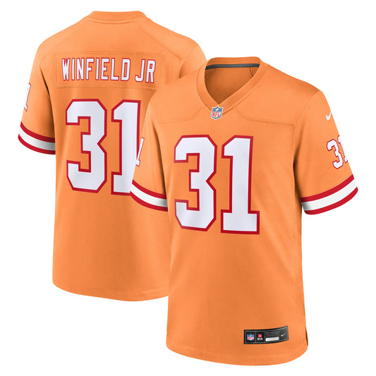 Tampa Bay Buccaneers Antoine Winfield Jr. Orange Throwback Game Jersey JS9504