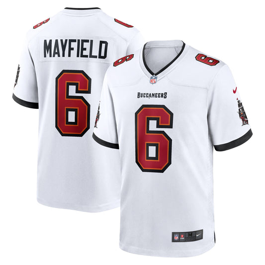 Tampa Bay Buccaneers Baker Mayfield White Away Game Jersey JS7414