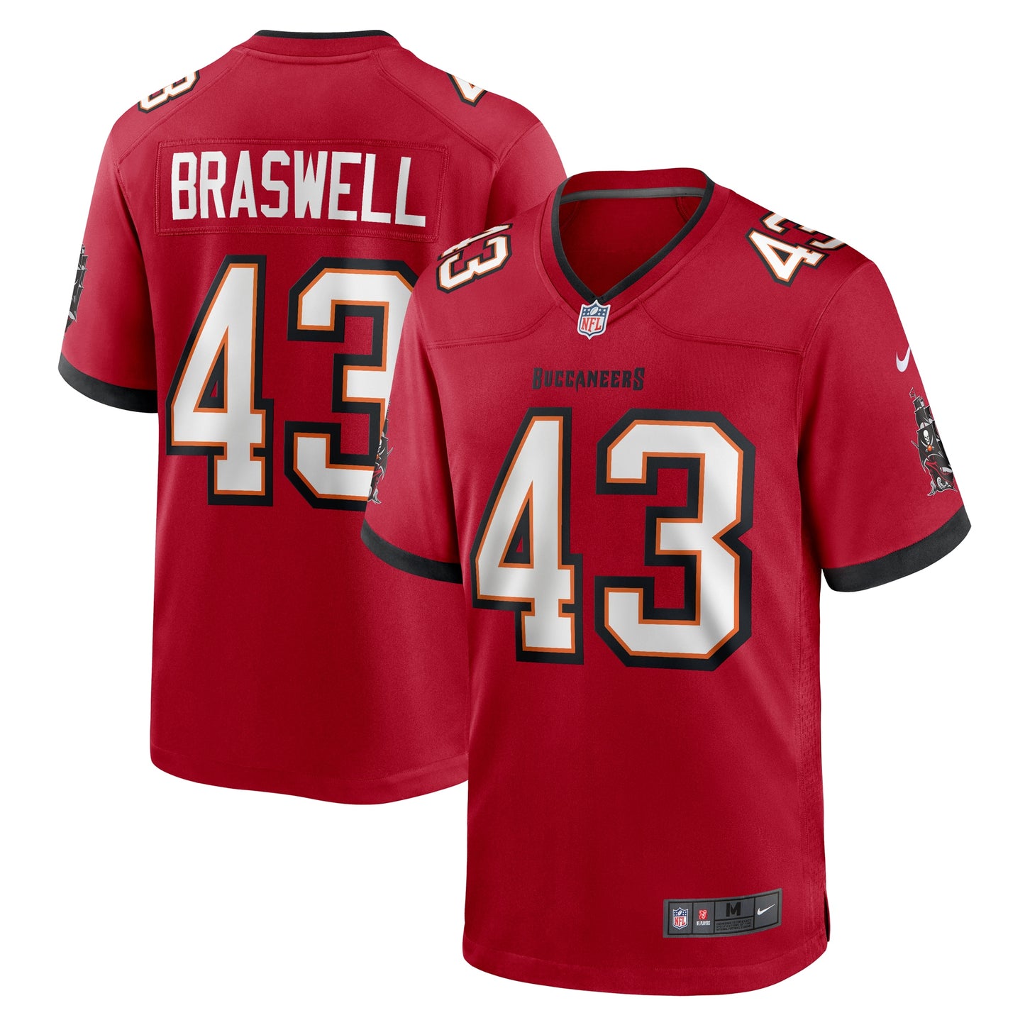 Tampa Bay Buccaneers Chris Braswell Red Game Jersey JS1211