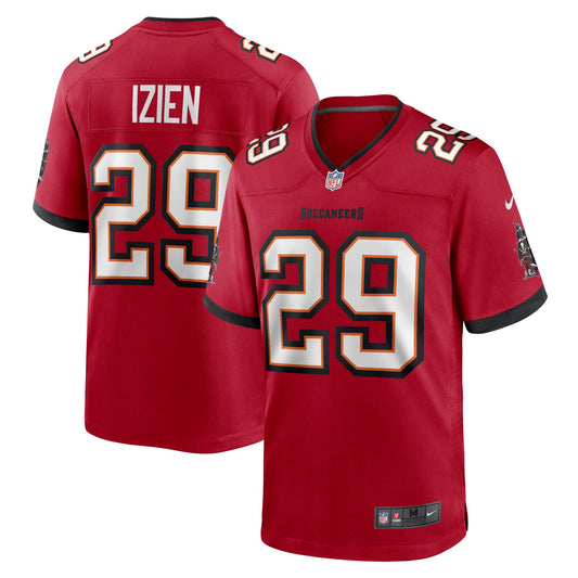 Tampa Bay Buccaneers Christian Izien Red Game Jersey JS5767