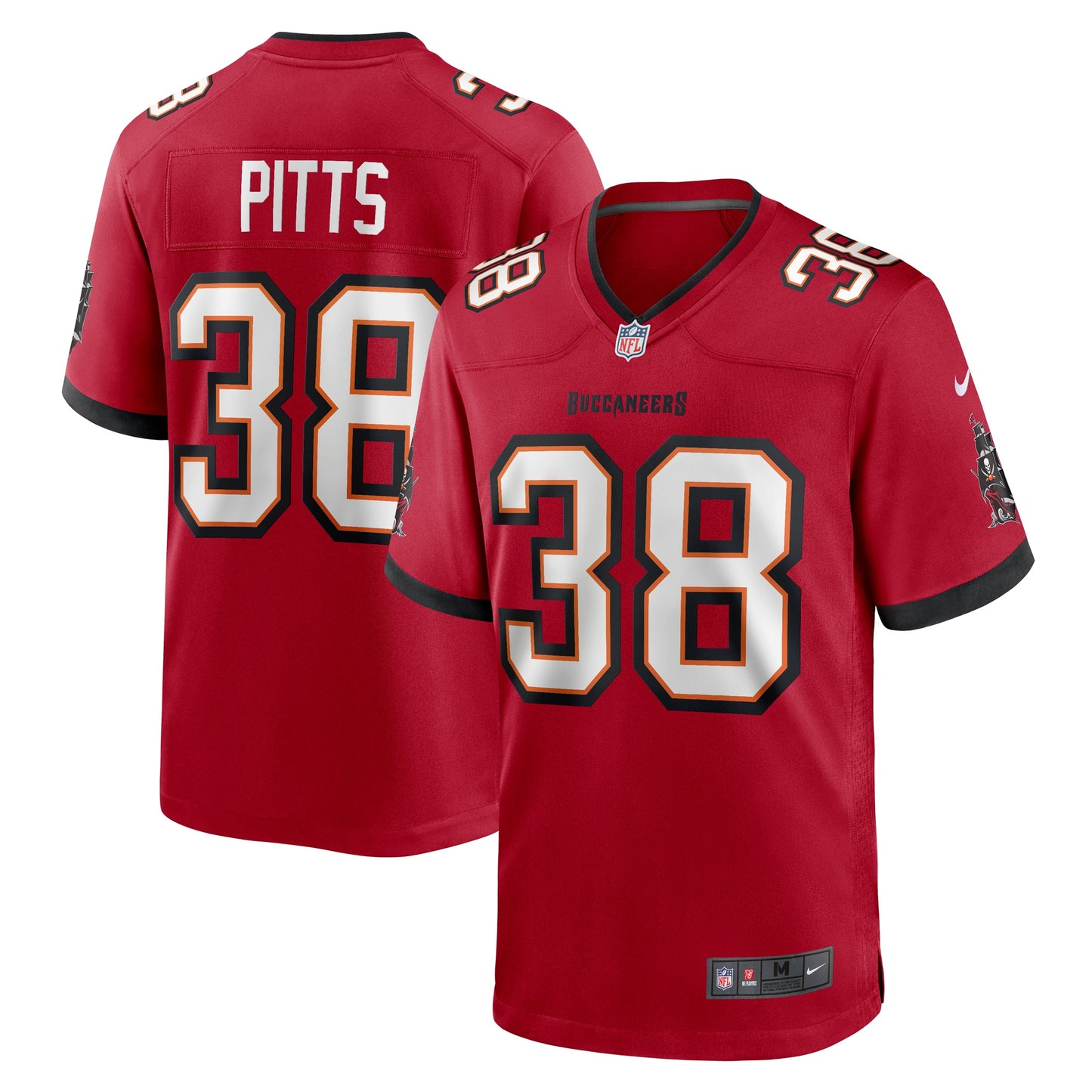 Tampa Bay Buccaneers Derrek Pitts Red Game Jersey JS3526