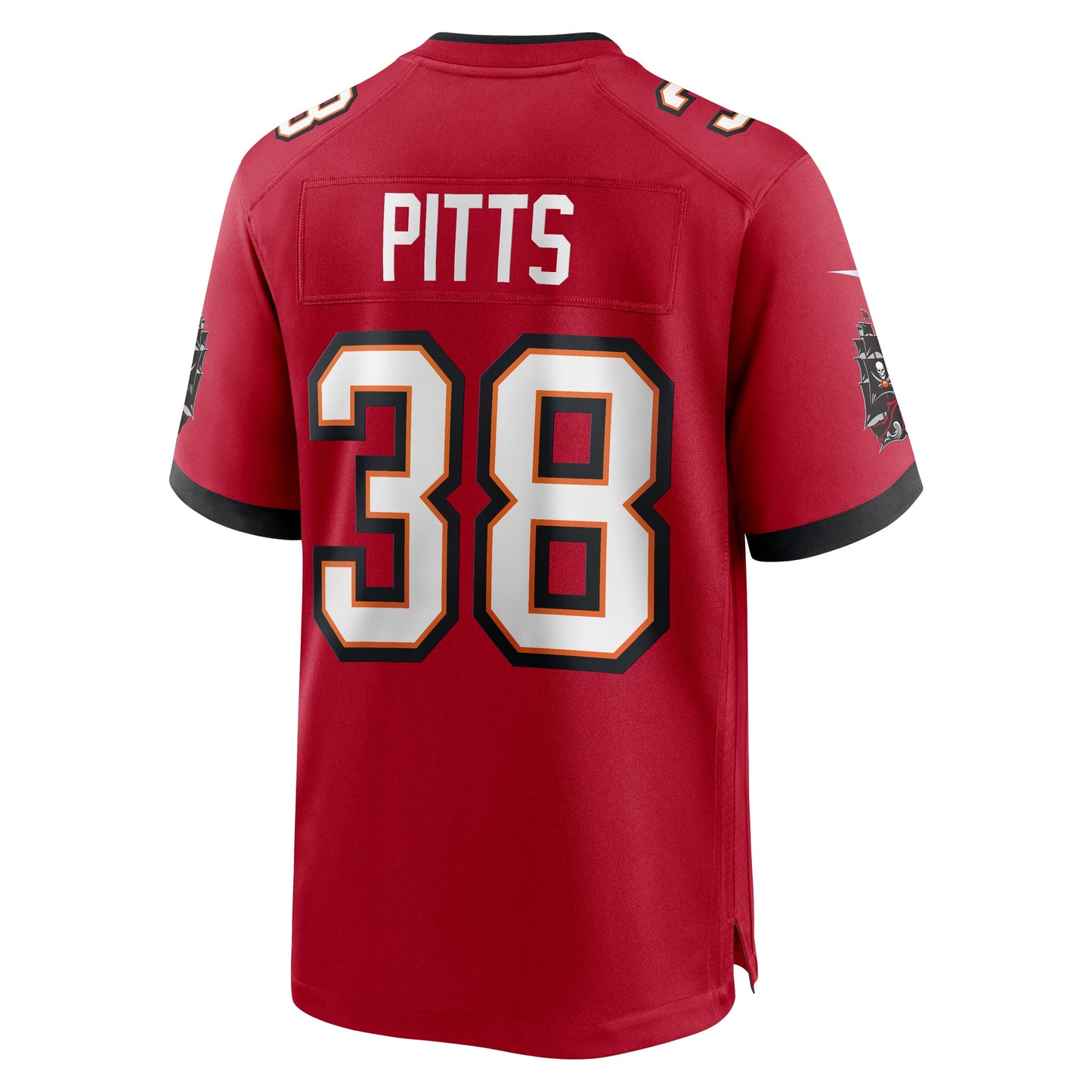 Tampa Bay Buccaneers Derrek Pitts Red Game Jersey JS3526
