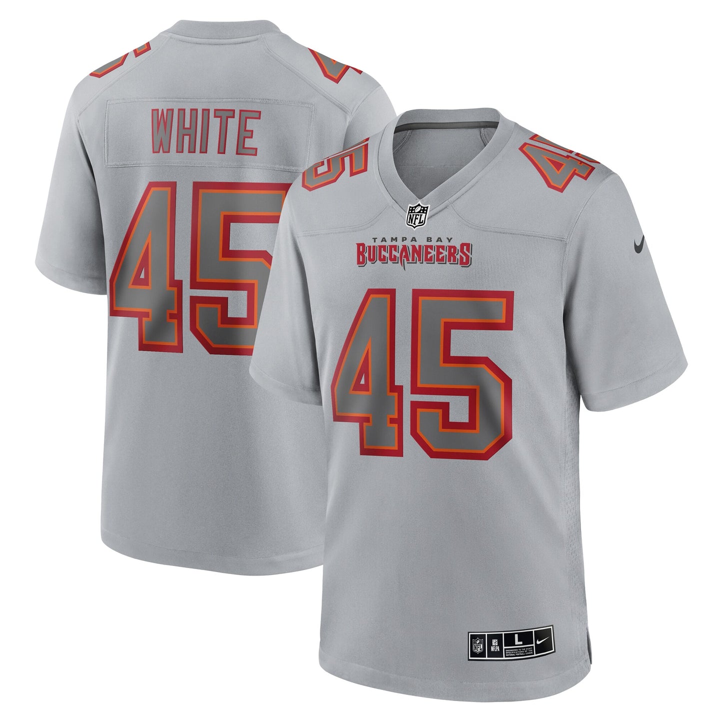 Tampa Bay Buccaneers Devin White Gray Atmosphere Fashion Game Jersey JS6638