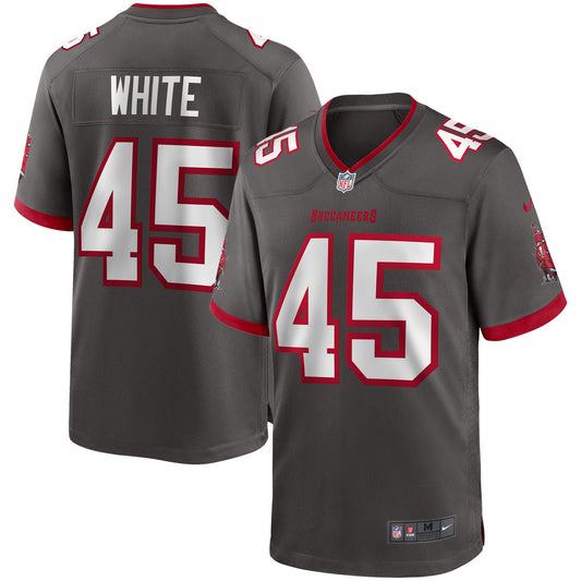 Tampa Bay Buccaneers Devin White Pewter Game Jersey JS5263