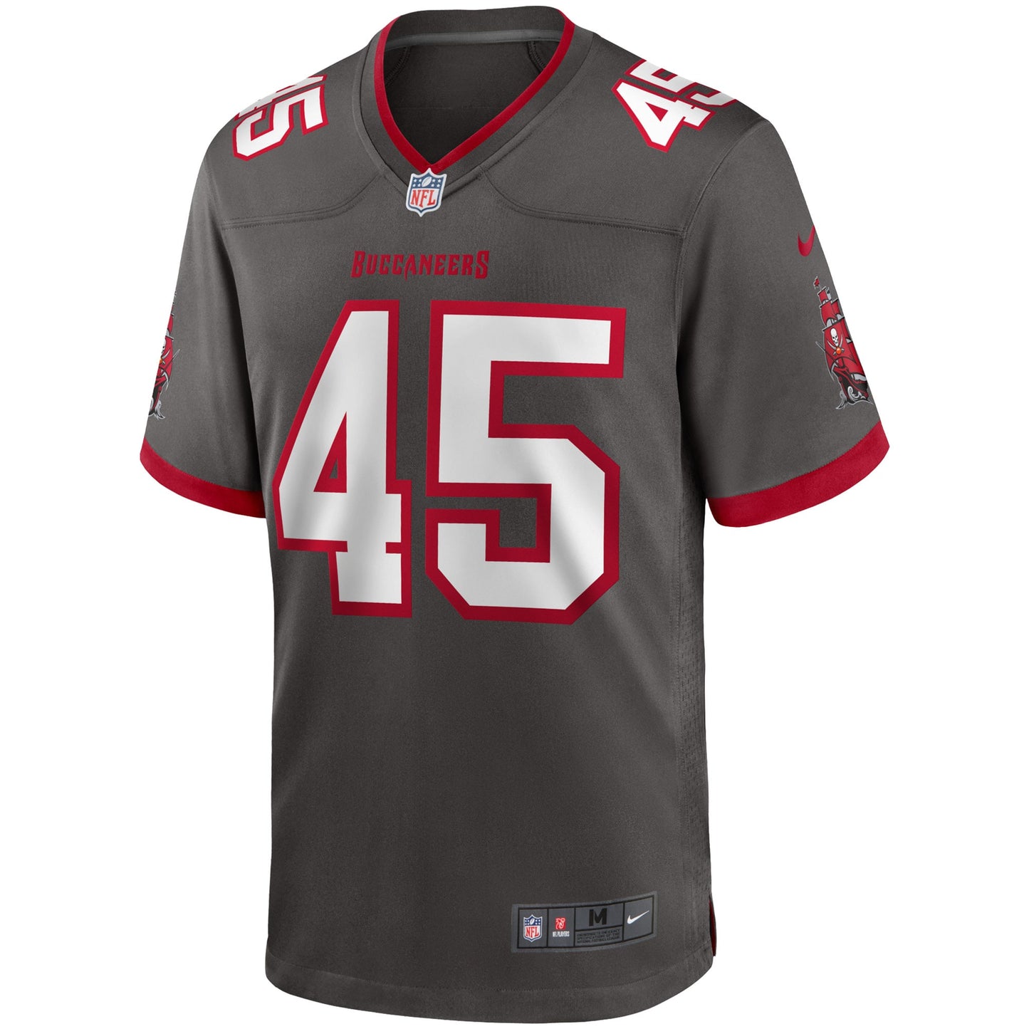 Tampa Bay Buccaneers Devin White Pewter Game Jersey JS5263
