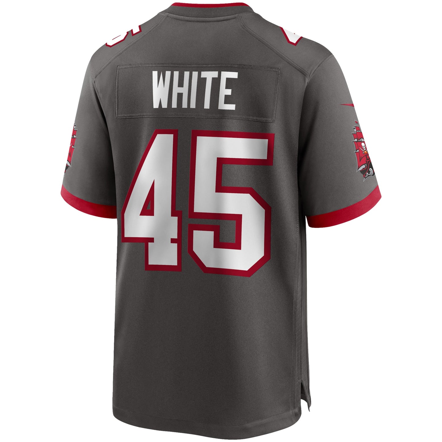 Tampa Bay Buccaneers Devin White Pewter Game Jersey JS5263