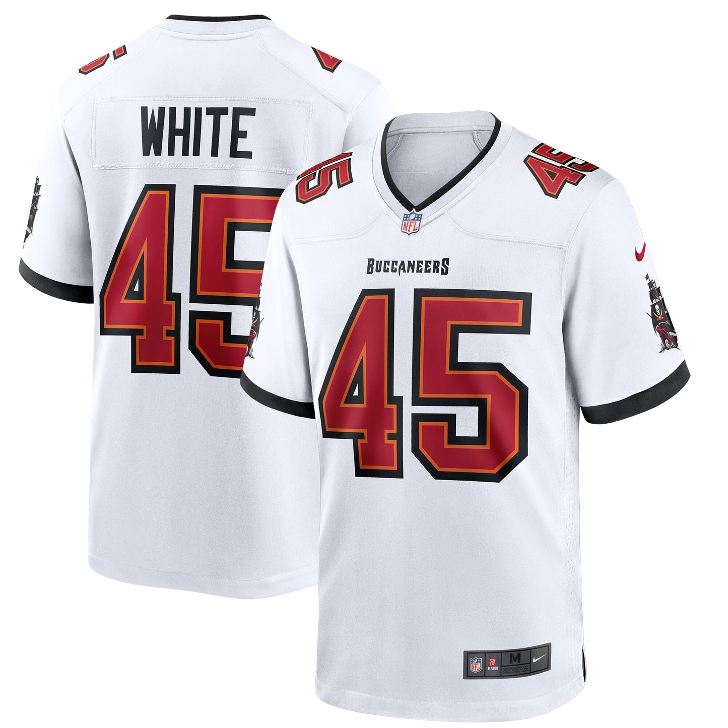 Tampa Bay Buccaneers Devin White White Game Jersey JS6336