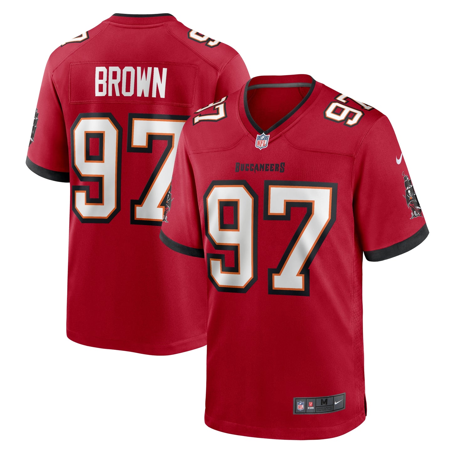 Tampa Bay Buccaneers Earnest Brown IV Red Game Jersey JS9906