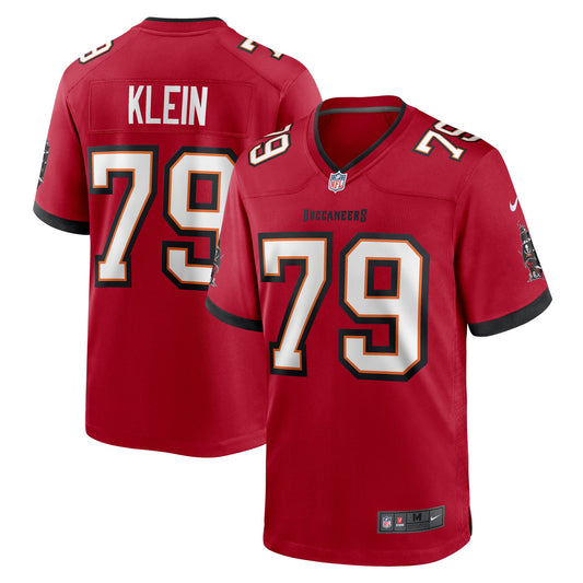 Tampa Bay Buccaneers Elijah Klein Red Game Jersey JS8653