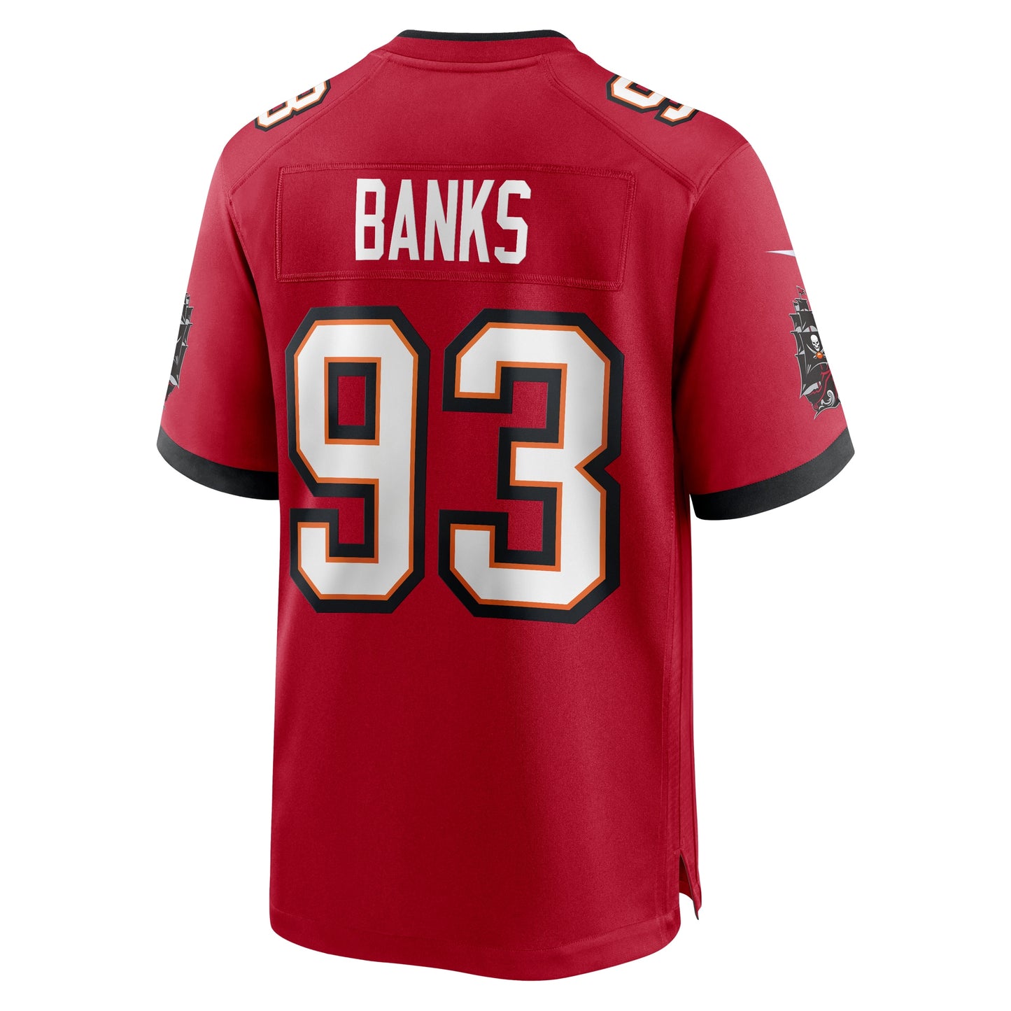 Tampa Bay Buccaneers Eric Banks Red Game Jersey JS8517