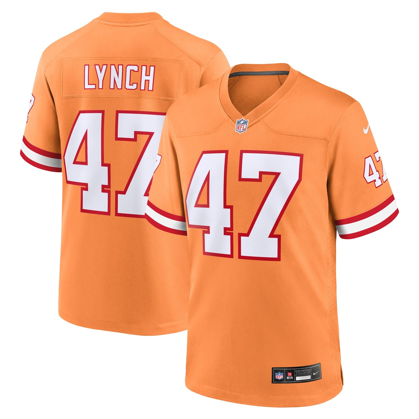 Tampa Bay Buccaneers John Lynch Orange Throwback Game Jersey JS4680