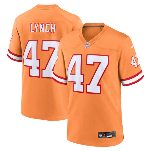 Tampa Bay Buccaneers John Lynch Orange Throwback Game Jersey JS4680
