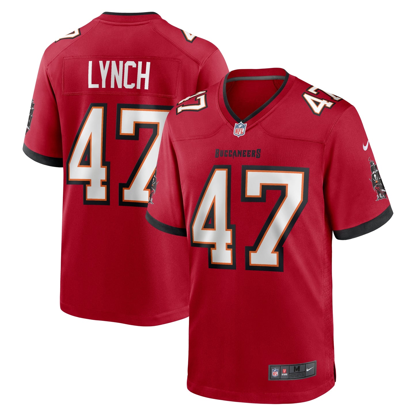 Tampa Bay Buccaneers John Lynch Red Retired Player Game Jersey JS5546