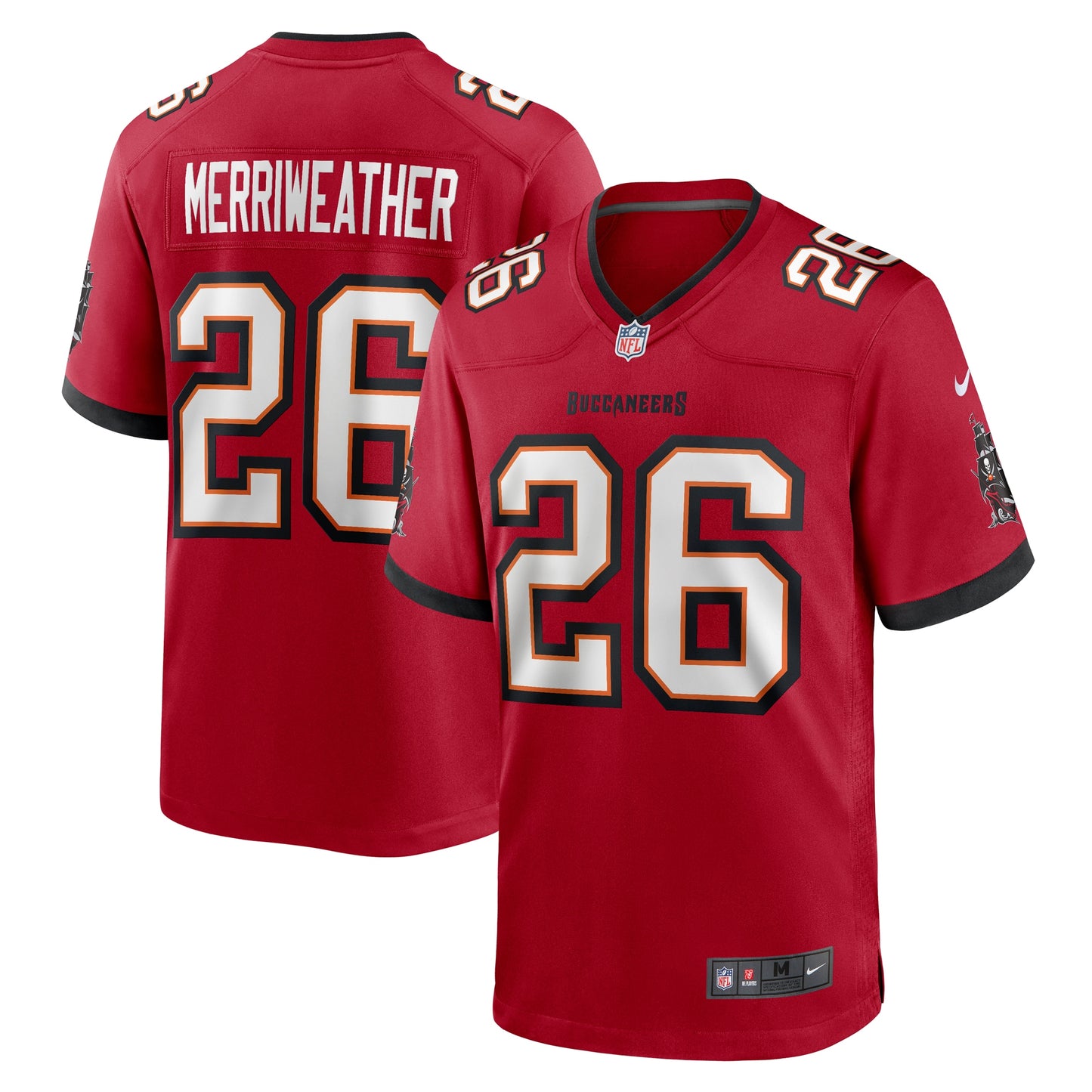 Tampa Bay Buccaneers Kaevon Merriweather Red Game Jersey JS2678