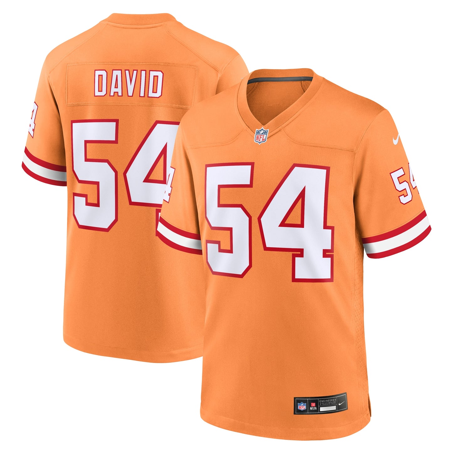 Tampa Bay Buccaneers Lavonte David Orange Throwback Game Jersey JS3014