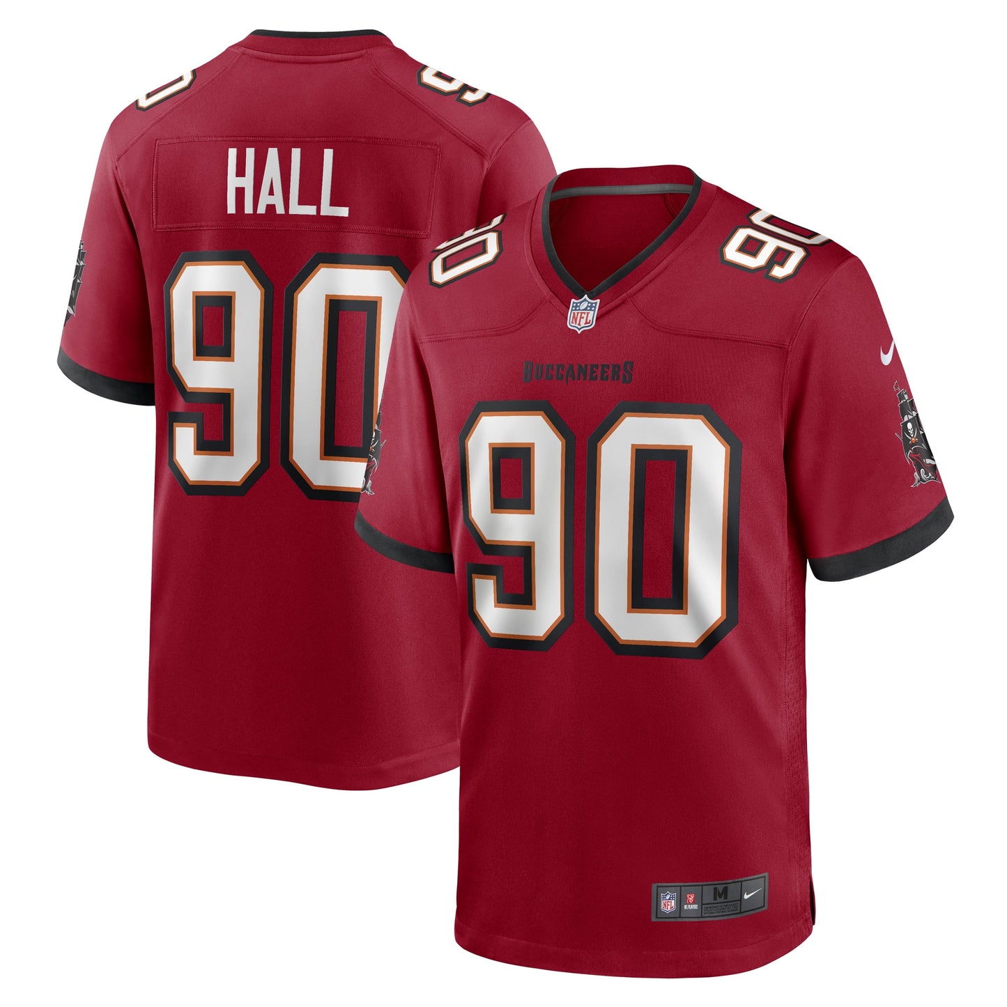 Tampa Bay Buccaneers Logan Hall Red Game Player Jersey JS6689