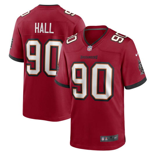 Tampa Bay Buccaneers Logan Hall Red Game Player Jersey JS6689