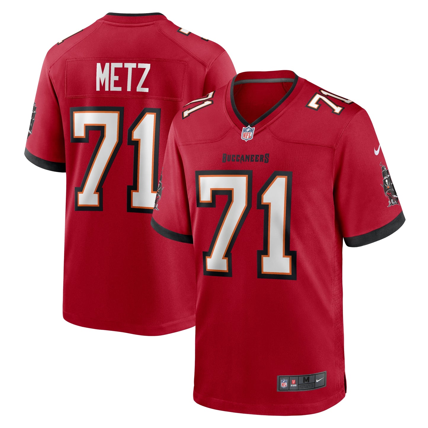 Tampa Bay Buccaneers Lorenz Metz Red Game Jersey JS9387