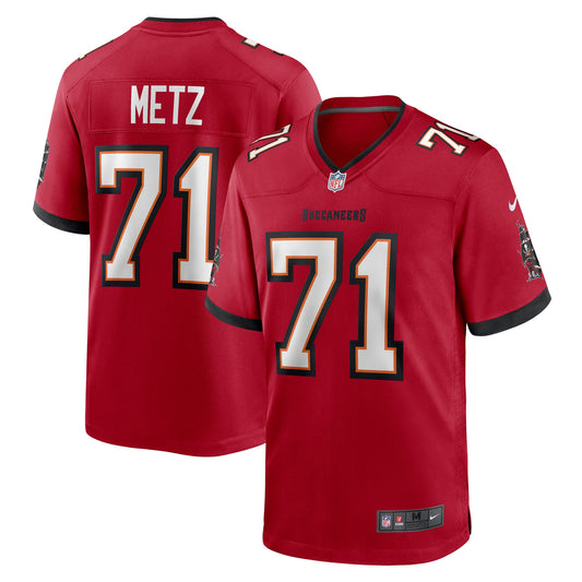 Tampa Bay Buccaneers Lorenz Metz Red Game Jersey JS9387
