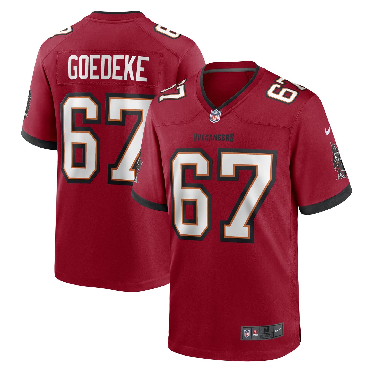 Tampa Bay Buccaneers Luke Goedeke Red Game Player Jersey JS1428