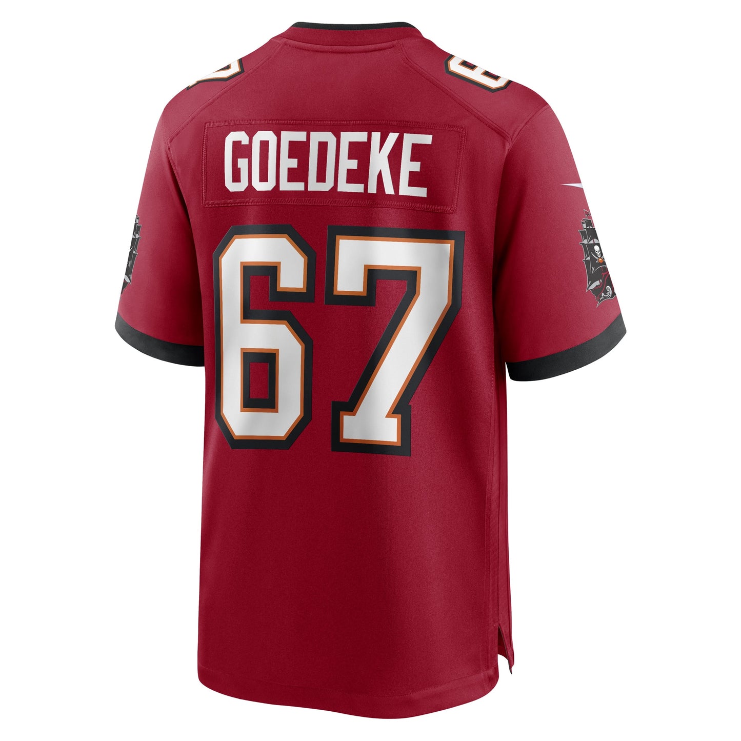 Tampa Bay Buccaneers Luke Goedeke Red Game Player Jersey JS1428