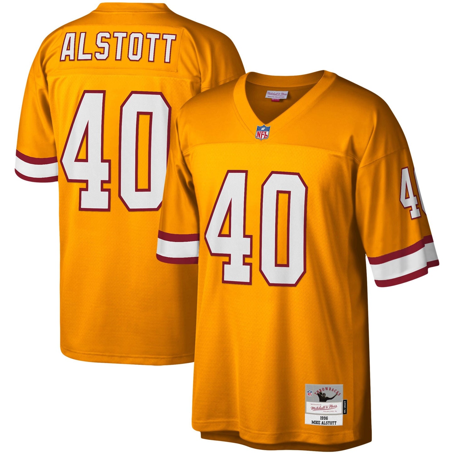 Tampa Bay Buccaneers Mike Alstott Mitchell & Ness Orange Big & Tall 1996 Retired Player Jersey JS1974