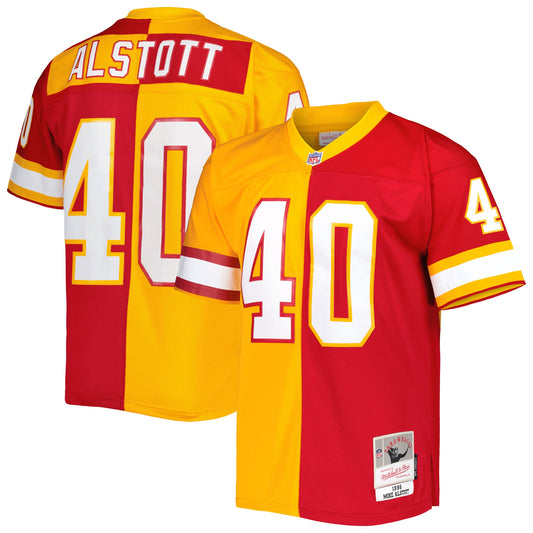 Tampa Bay Buccaneers Mike Alstott Mitchell & Ness Orange/Red 1996 Split Legacy Jersey JS8881
