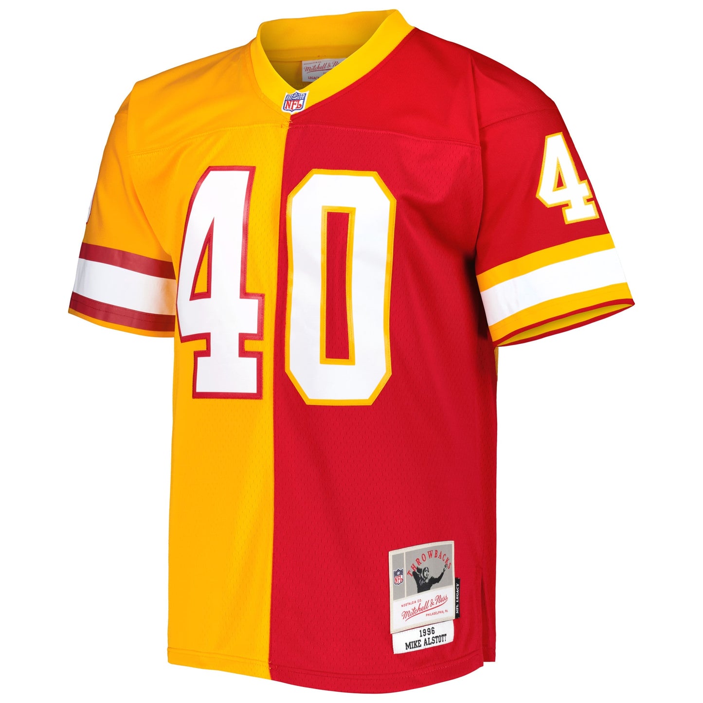 Tampa Bay Buccaneers Mike Alstott Mitchell & Ness Orange/Red 1996 Split Legacy Jersey JS8881