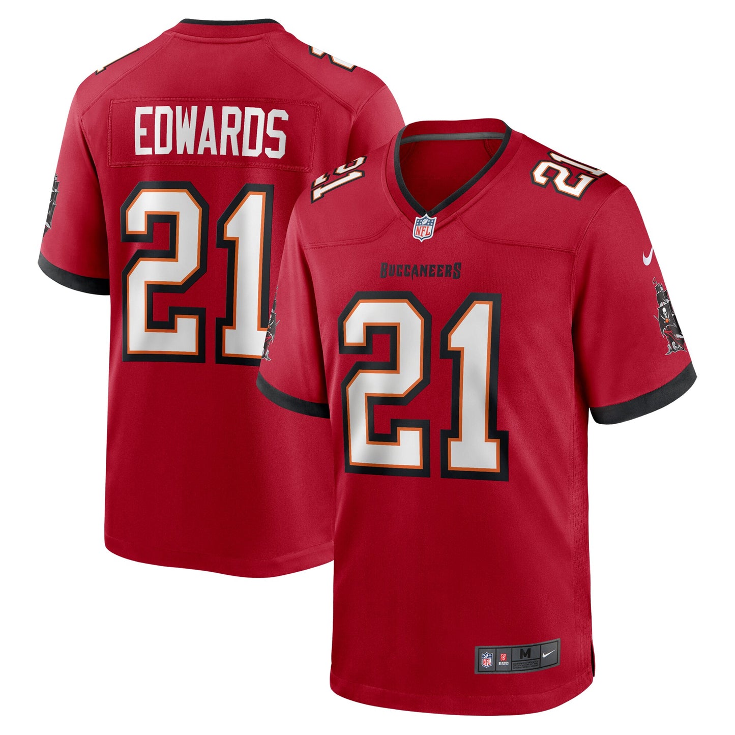 Tampa Bay Buccaneers Mike Edwards Red Game Jersey JS7594