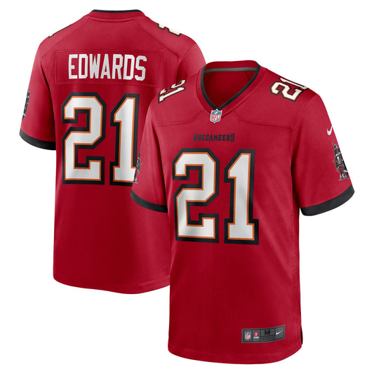 Tampa Bay Buccaneers Mike Edwards Red Game Jersey JS7594