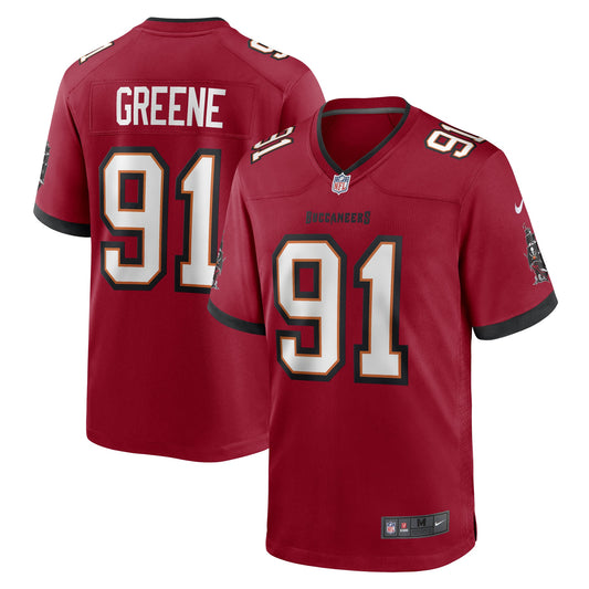 Tampa Bay Buccaneers Mike Greene Red Game Player Jersey JS7732