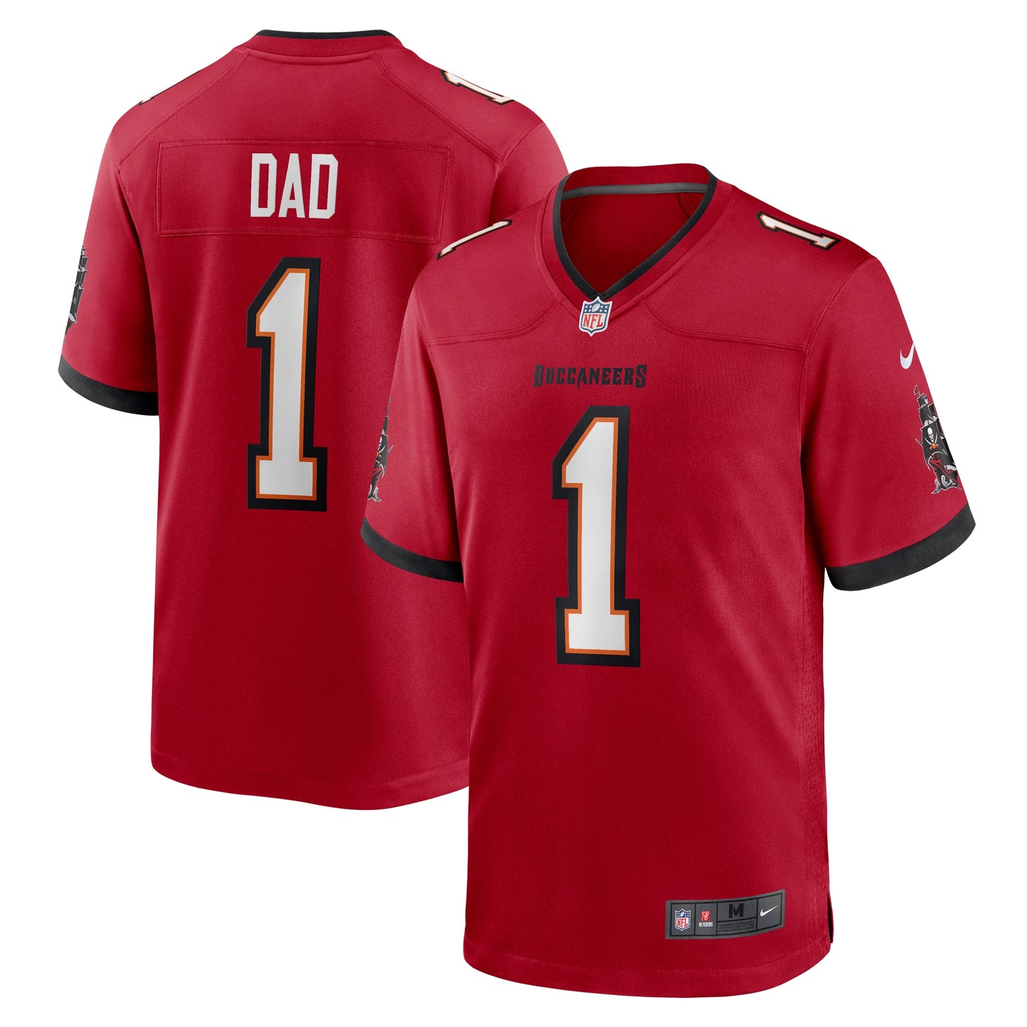 Tampa Bay Buccaneers Number 1 Dad Red Game Jersey JS3310