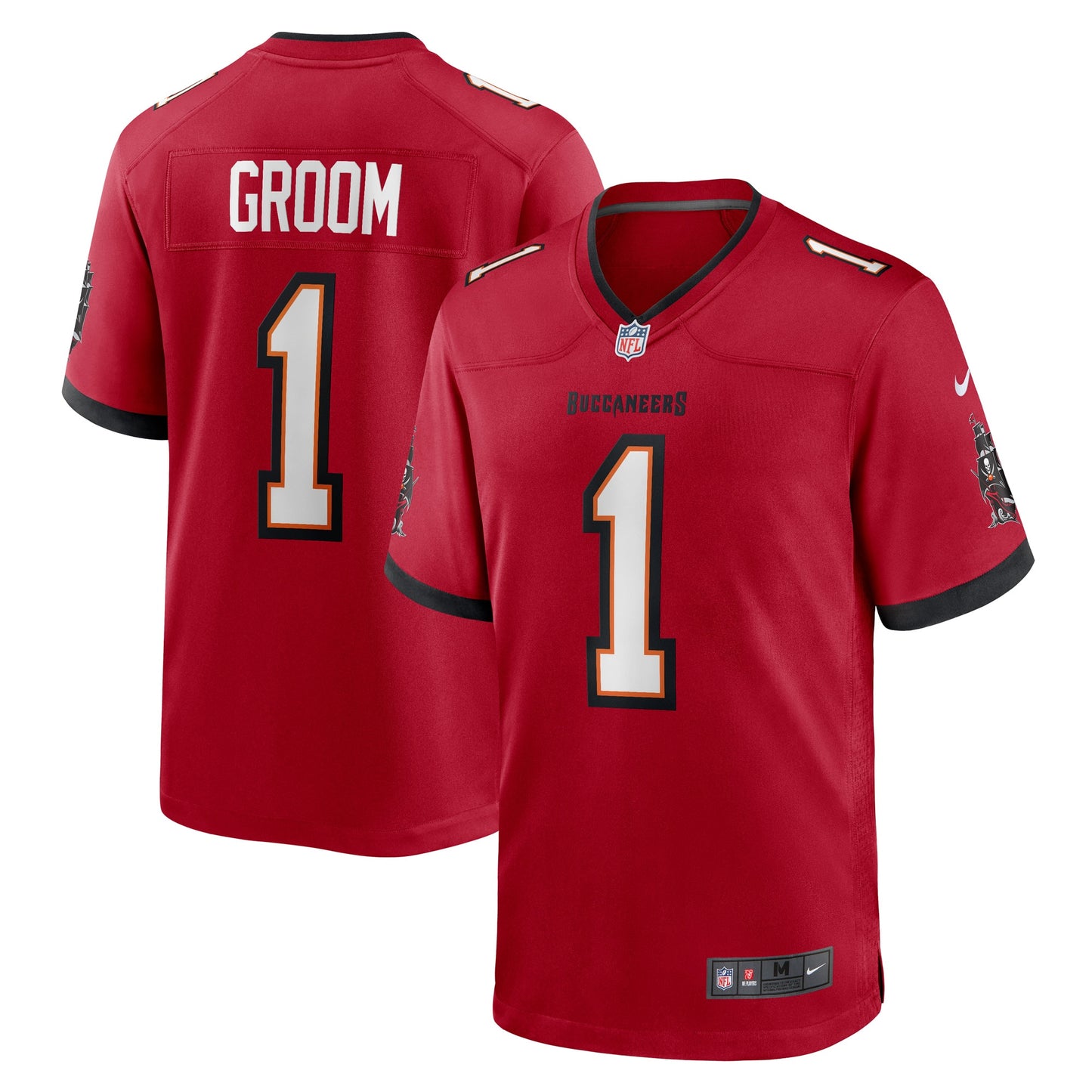 Tampa Bay Buccaneers Number 1 Groom Red Game Jersey JS3705