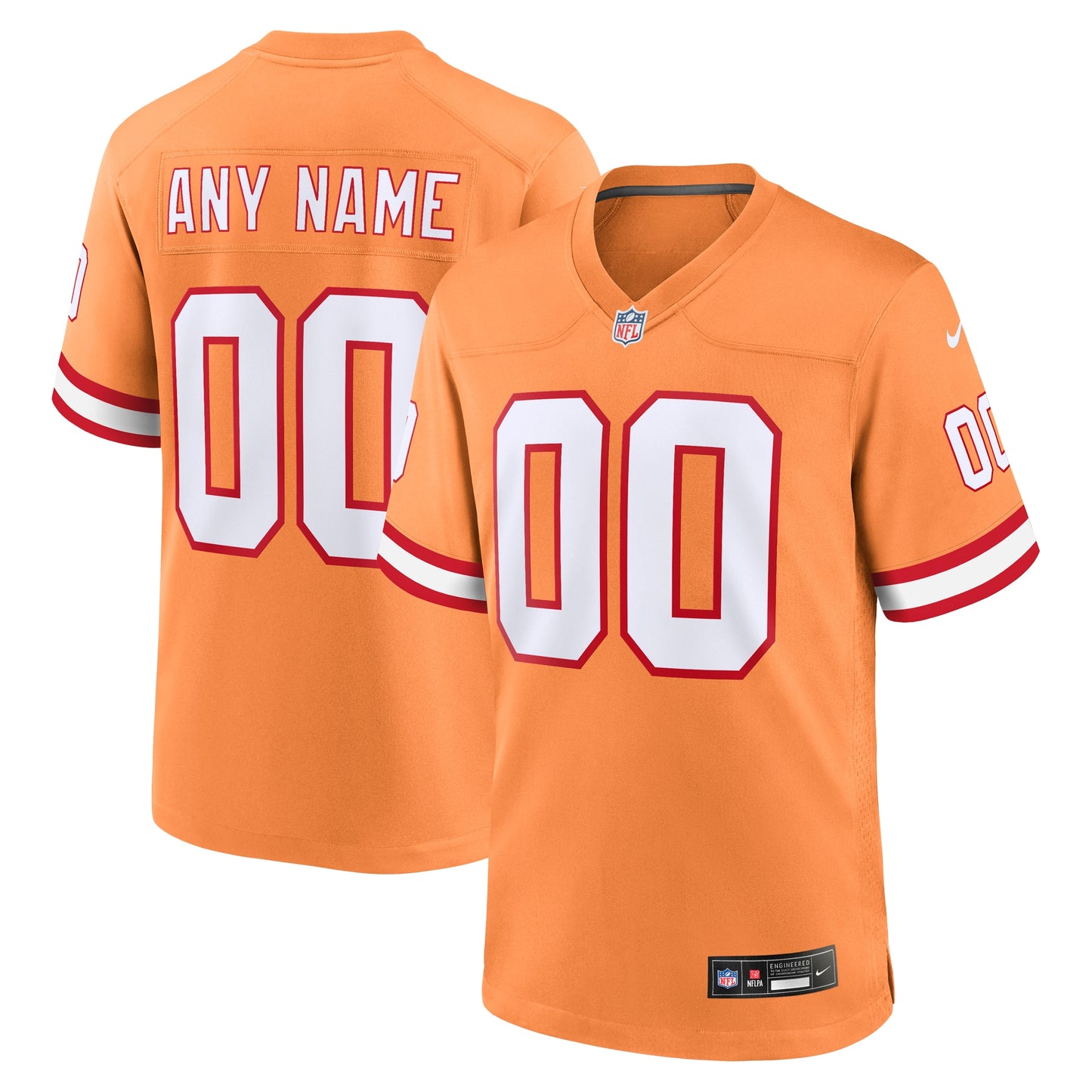 Tampa Bay Buccaneers Orange Custom Throwback Game Jersey JS9952