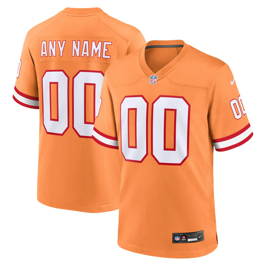 Tampa Bay Buccaneers Orange Custom Throwback Game Jersey JS9952