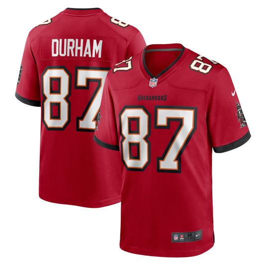 Tampa Bay Buccaneers Payne Durham Red Game Jersey JS9057