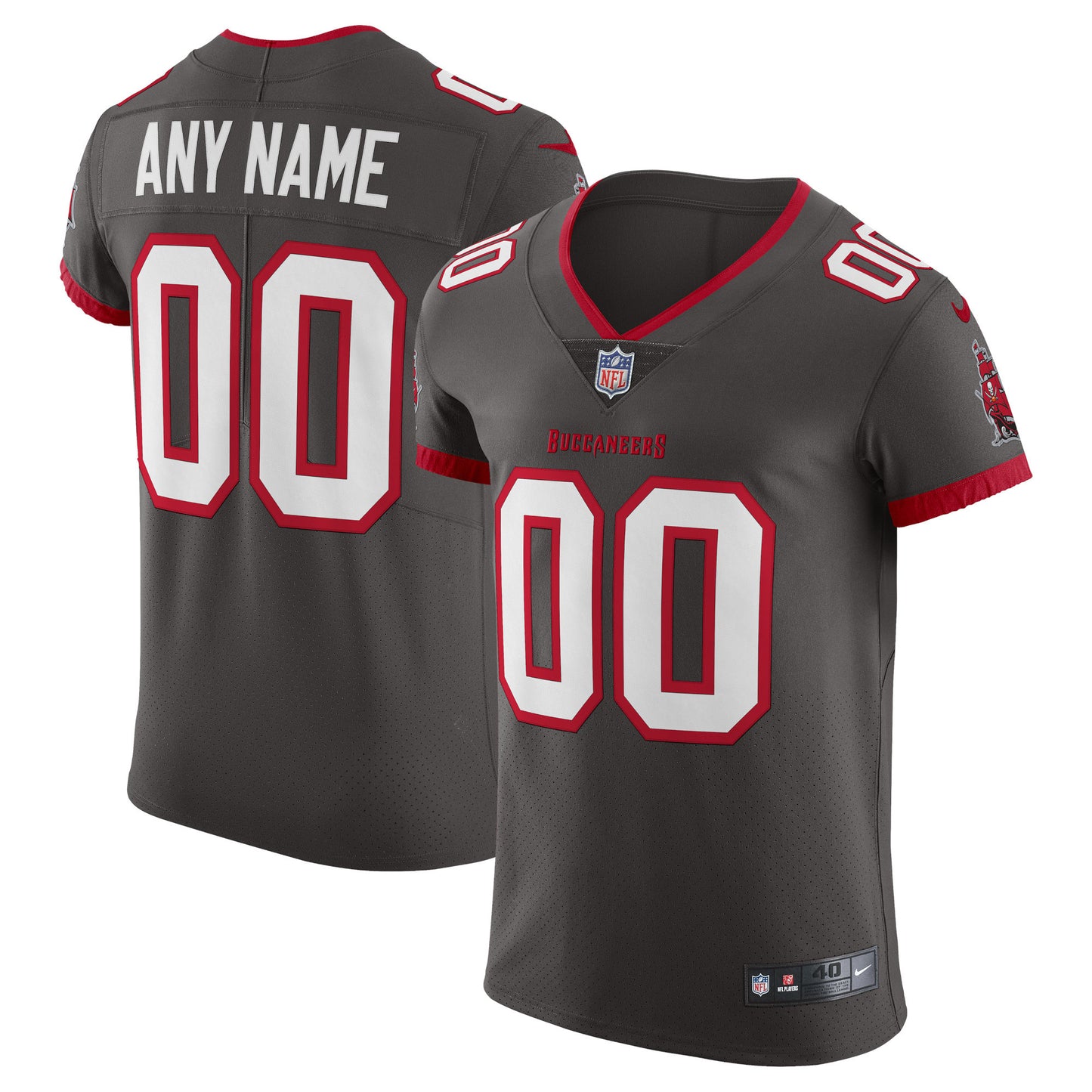 Tampa Bay Buccaneers Pewter Vapor Untouchable Elite Custom Alternate Jersey JS2414