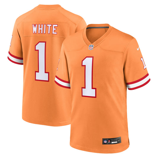 Tampa Bay Buccaneers Rachaad White Orange Throwback Game Jersey JS7810