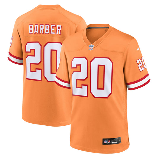 Tampa Bay Buccaneers Ronde Barber Orange Throwback Game Jersey JS5179