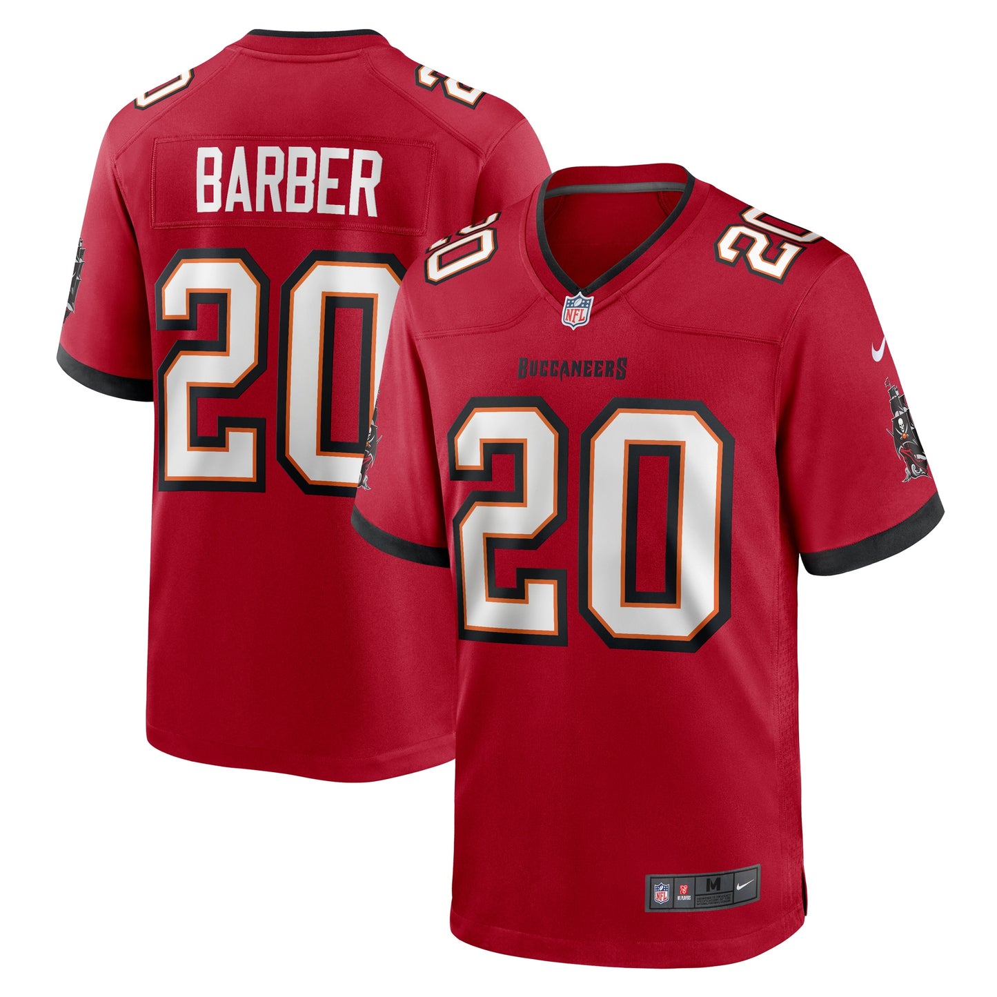 Tampa Bay Buccaneers Ronde Barber Red Retired Player Game Jersey JS1264
